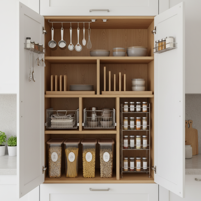 Optimize Kitchen Cabinet Internal Shelving for Maximum Storage Tips