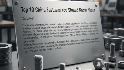 Top 10 China Fasteners You Should Know About?