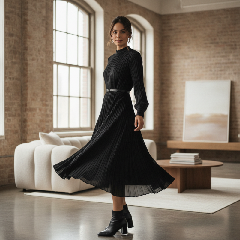 Why Choose a Black Pleated Dress for Any Occasion?