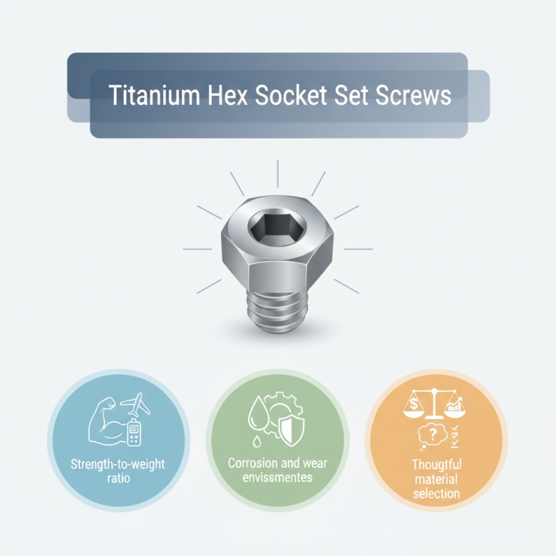 Why Choose Titanium Hex Socket Set Screws for Your Projects?