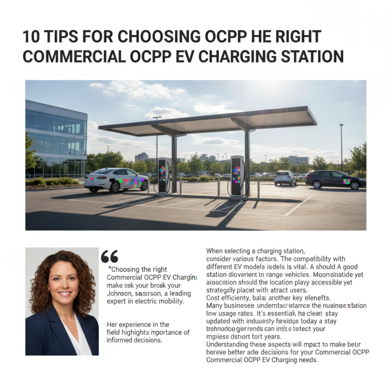10 Tips for Choosing the Right Commercial OCPP EV Charging Station?