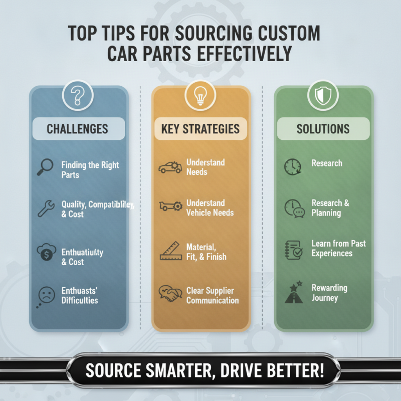 Top Tips for Sourcing Custom Car Parts Effectively?