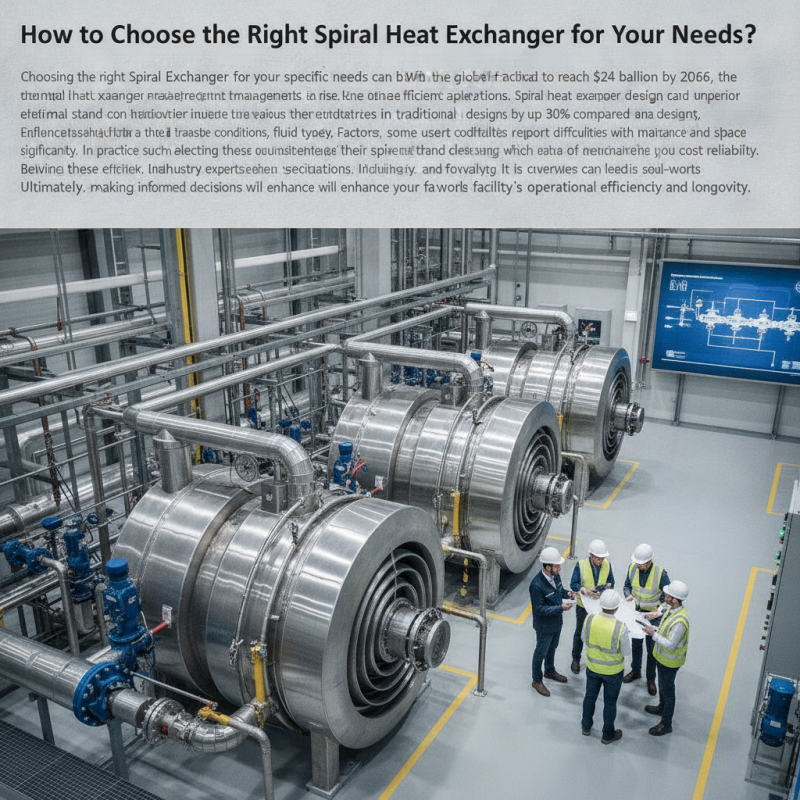How to Choose the Right Spiral Heat Exchanger for Your Needs?