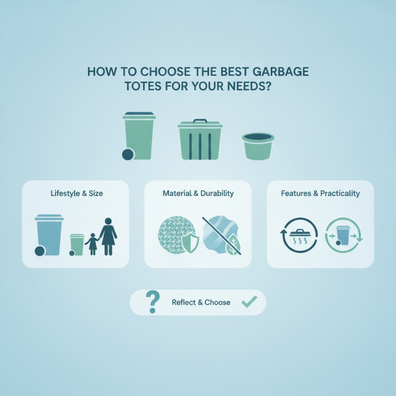 How to Choose the Best Garbage Totes for Your Needs?