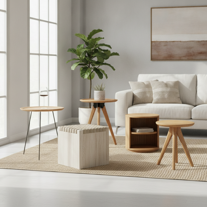 Top 5 Rubber Wood Side Tables and Stools for Modern Homes?