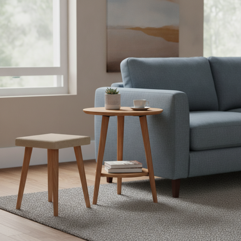 Why Choose Rubber Wood Side Table and Stool for Your Home?