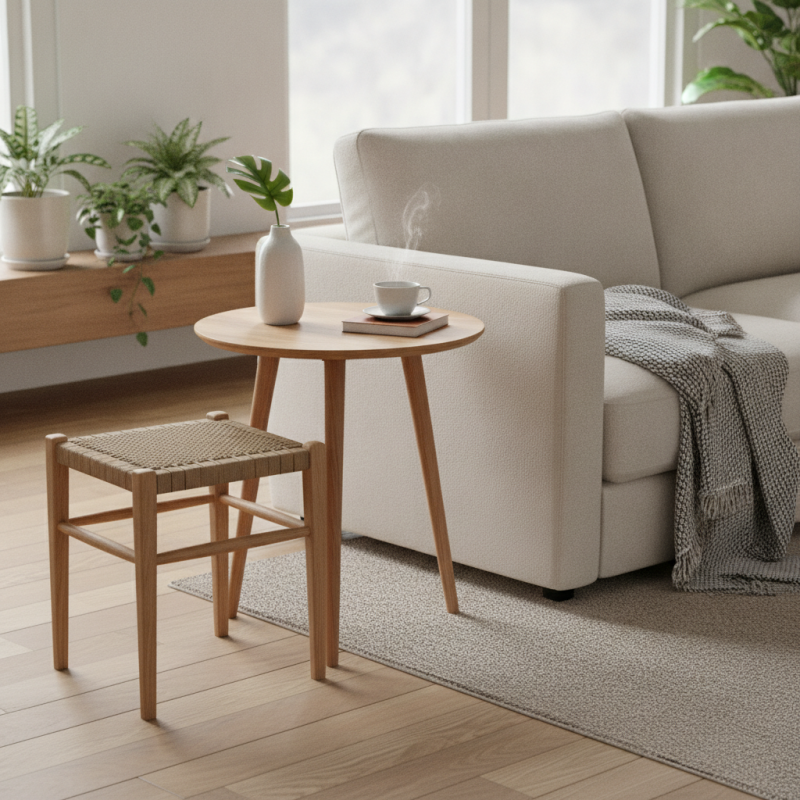 What is Rubber Wood Side Table and Stool Benefits for Buyers?