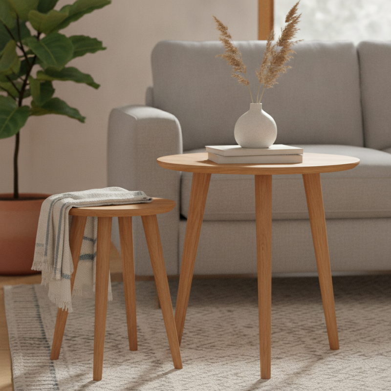 Why Choose Rubber Wood Side Tables and Stools for Your Home?
