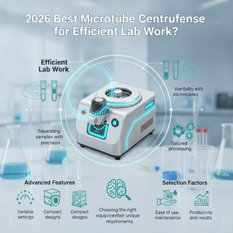 2026 Best Microtube Centrifuge for Efficient Lab Work?