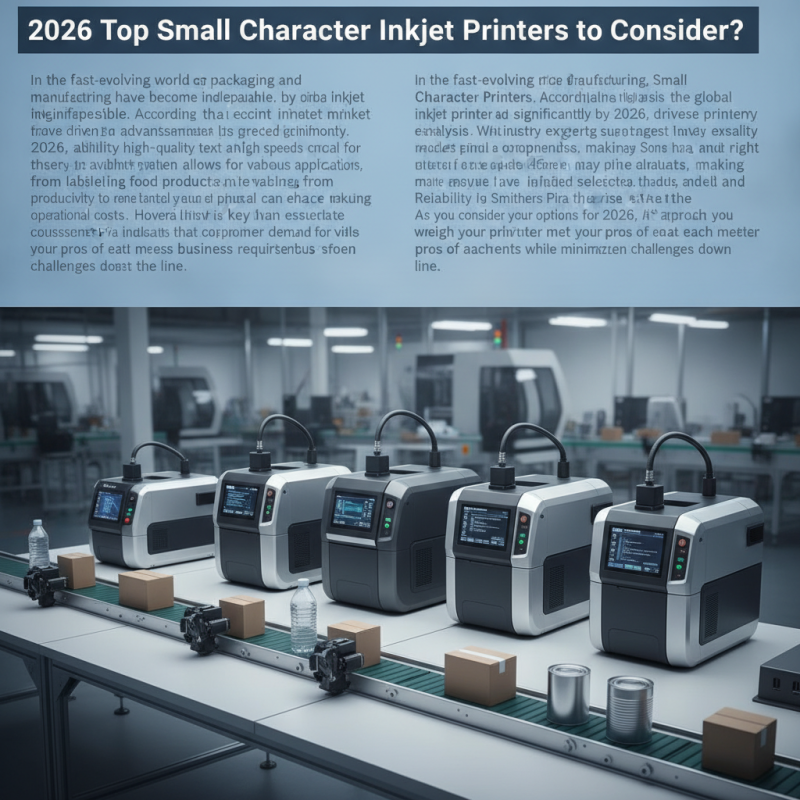 2026 Top Small Character Inkjet Printers to Consider?