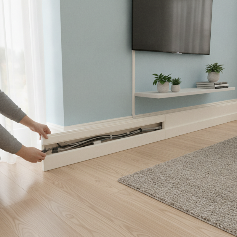 How to Effectively Hide Wires with Skirting Boards and Trim?
