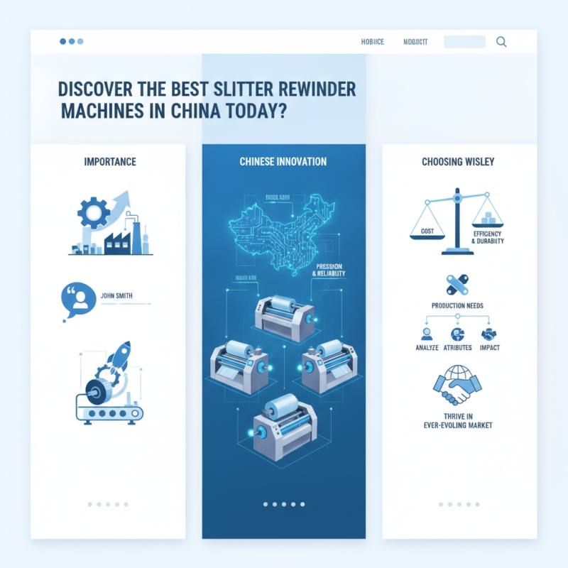 Discover the Best Slitter Rewinder Machines in China Today?