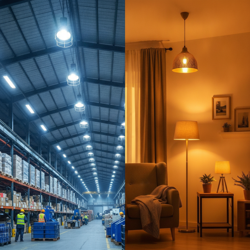 Key Difference Between Industrial and Indoor Household Lighting?