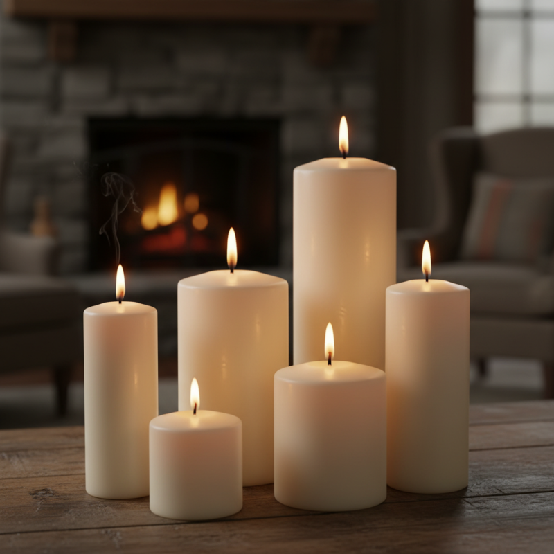 What is the burn time of high-quality pillar candles?