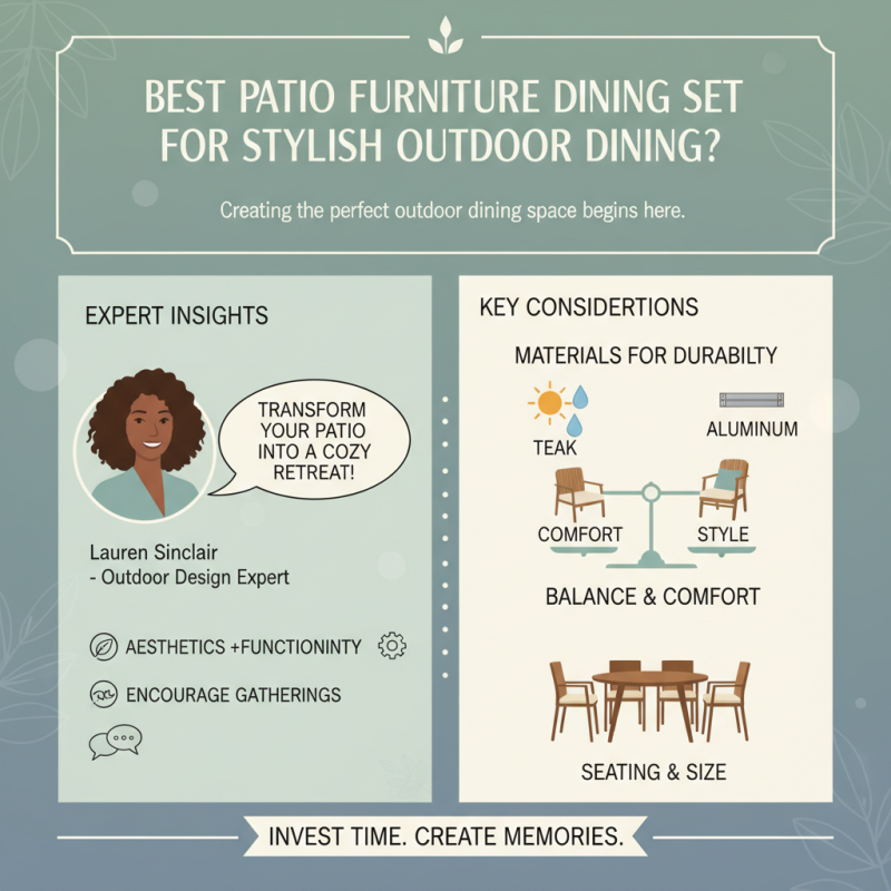 Best Patio Furniture Dining Set for Stylish Outdoor Dining?