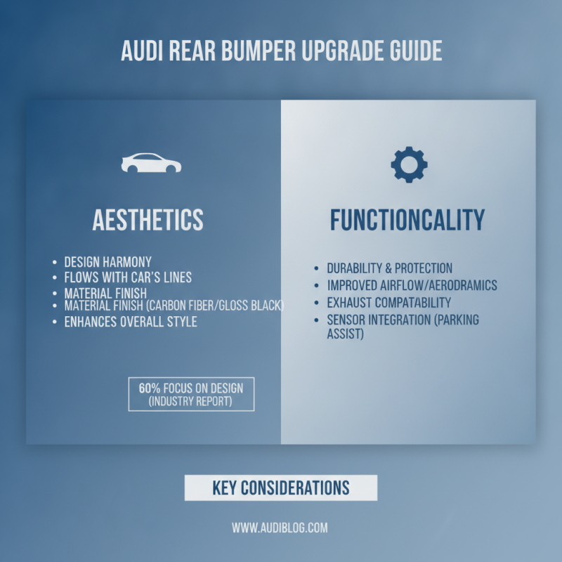 Why You Should Consider Upgrading Your Audi Rear Bumper for Better Style?