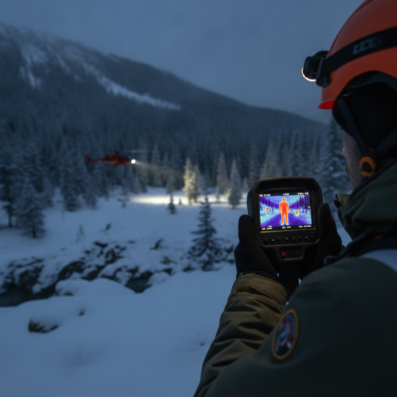 How does outdoor temperature impact thermal scans in search and rescue?