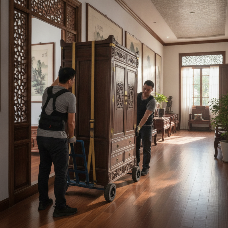 How to safely move heavy solid wood Chinese wardrobes?