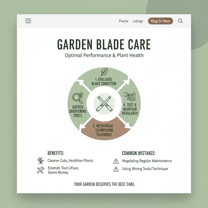 How to Sharpen Garden Power Tool Blades Effectively?