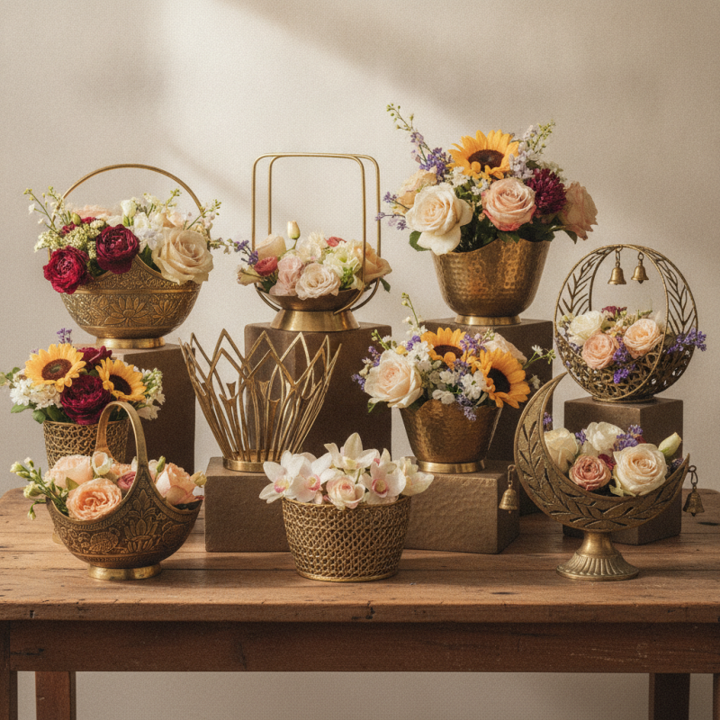 Top 10 Unique Brass Flower Basket Designs for Global Buyers?