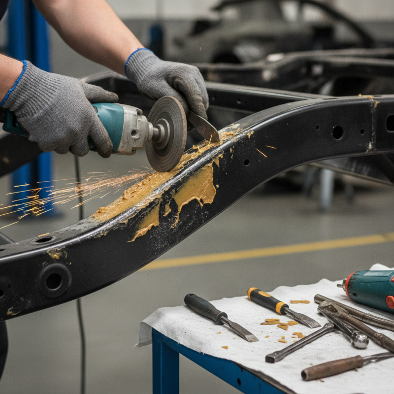 How to Effectively Remove Old Urethane Glue from Vehicle Frame?