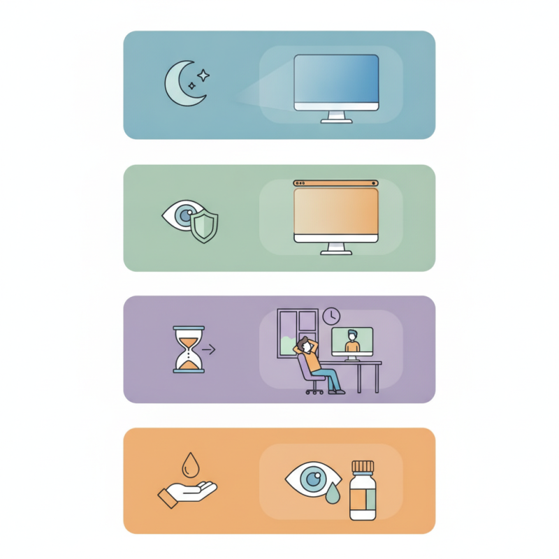 How to Reduce Eye Strain from Computer Screens at Night Tips