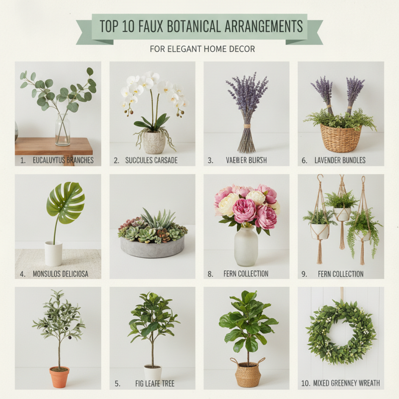 Top 10 Faux Botanical Arrangements for Elegant Home Decor?