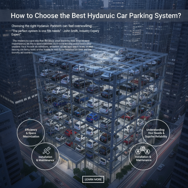 How to Choose the Best Hydraulic Car Parking System?