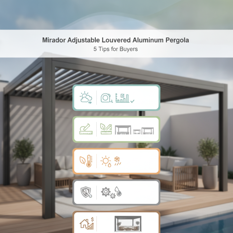 Mirador Adjustable Louvered Aluminum Pergola 5 Tips for Buyers