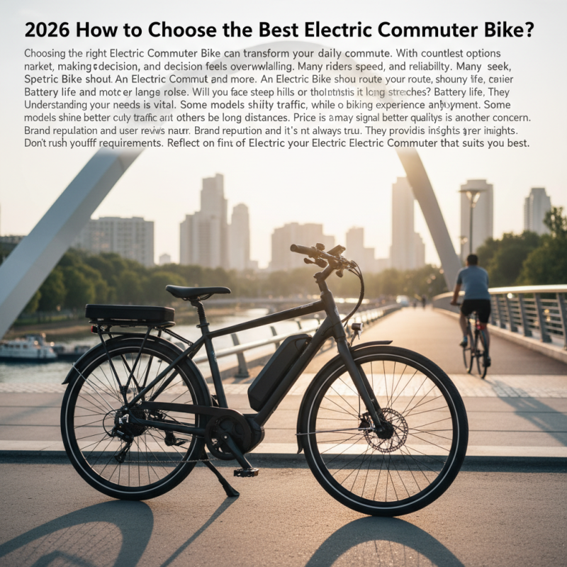 2026 How to Choose the Best Electric Commuter Bike?
