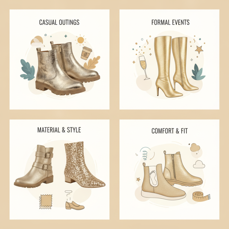 How to Choose the Best Ladies Gold Boots for Every Occasion?