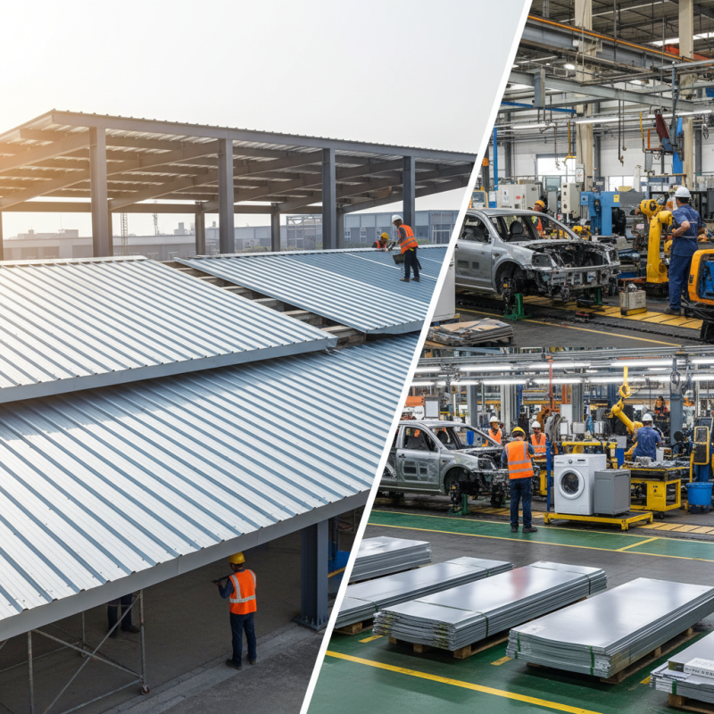 What are steel sheets used for in construction and manufacturing?