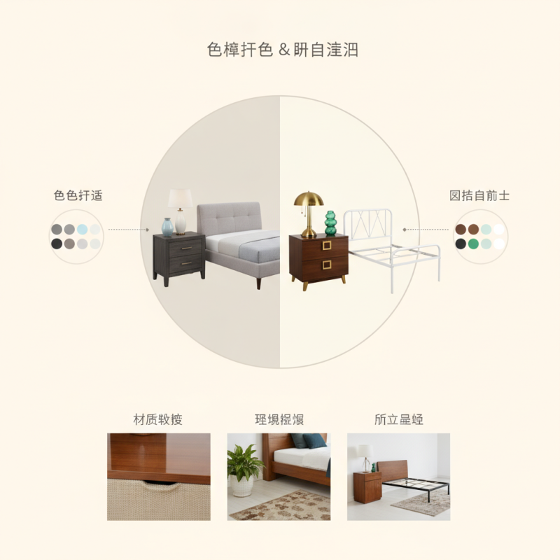 How to Match a Nightstand with a Bed Frame of Different Color?