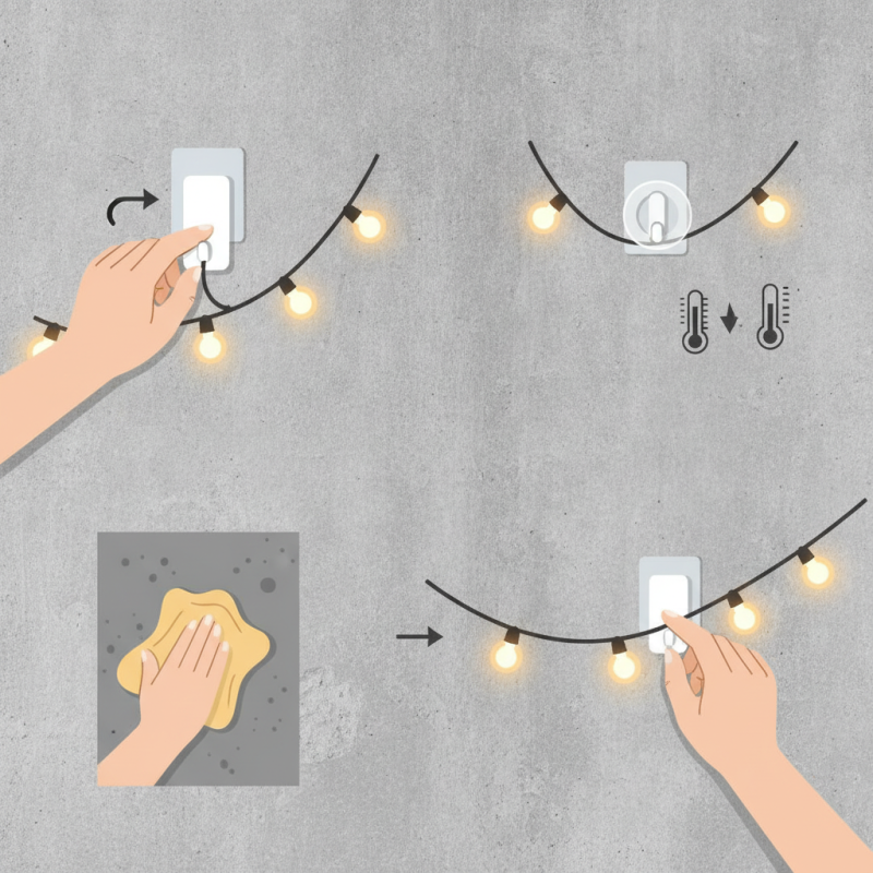 How to Hang String Lights on Concrete Walls Without Drilling?