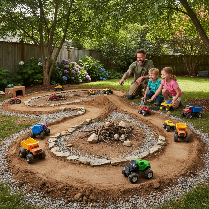 How to Create the Perfect Backyard Track for Toy Trucks?