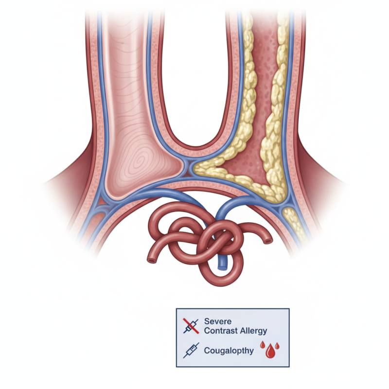 What are the contraindications for carotid artery stenting?