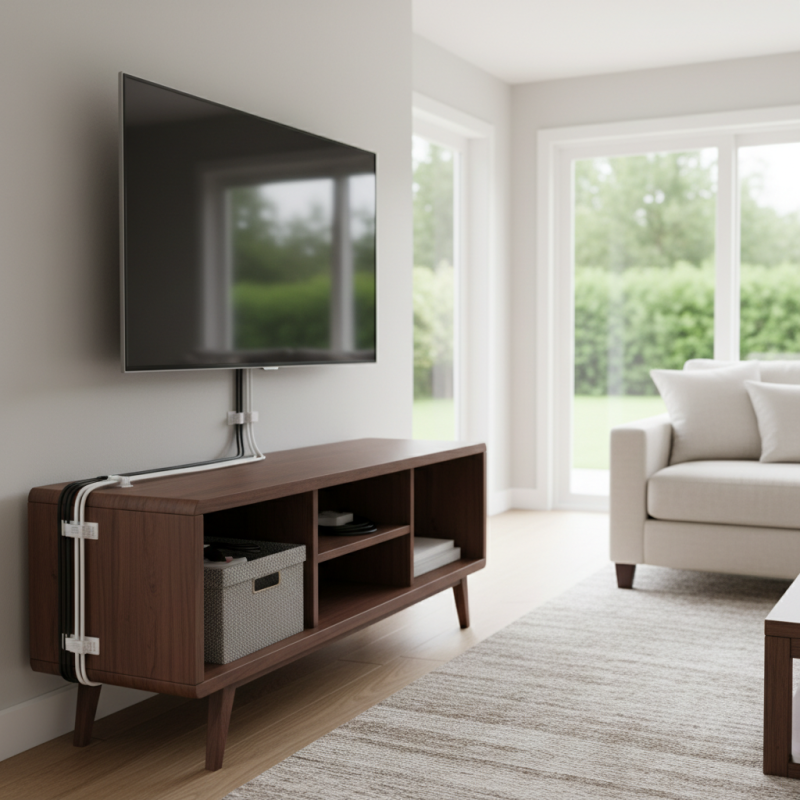Best Ways to Conceal Messy Cables Behind Your TV Stand?