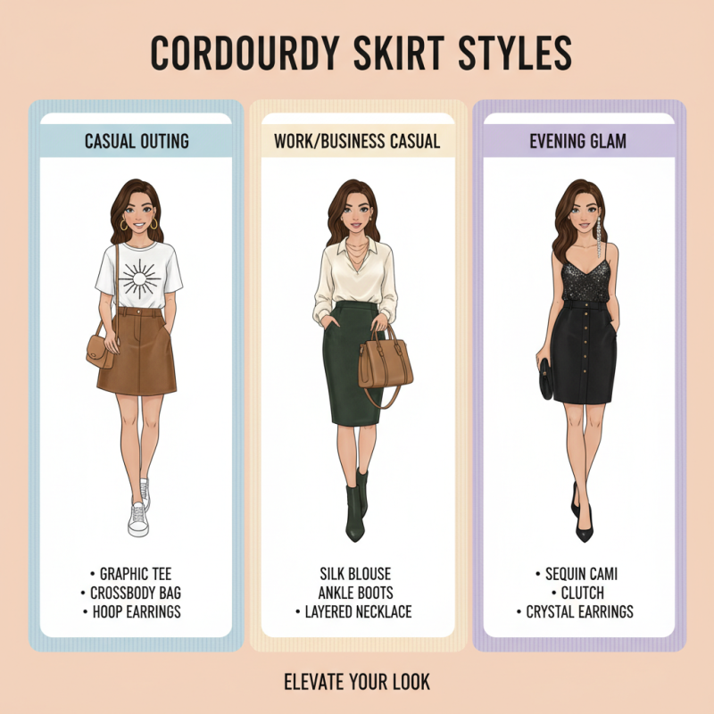 How to Style a Corduroy Skirt for Any Occasion?