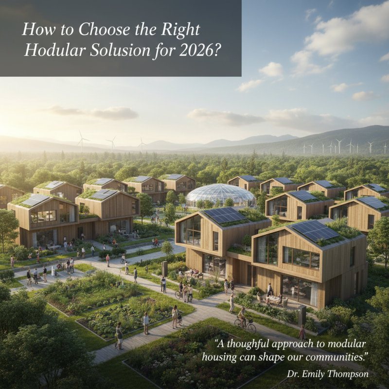 How to Choose the Right Modular Housing Solution for 2026?