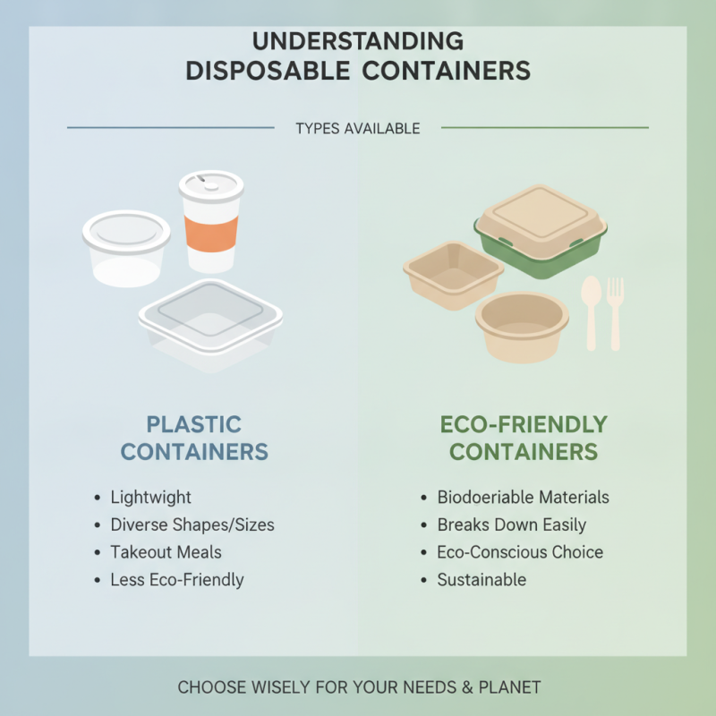 How to Choose the Best Disposable Containers for Your Needs?