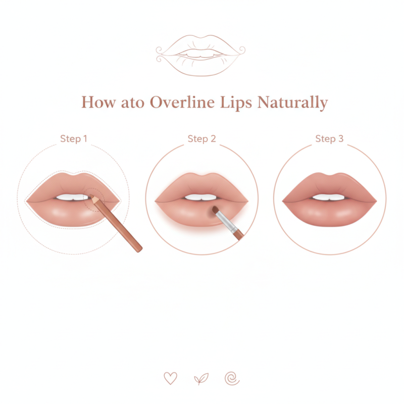 How to Overline Lips Naturally with Lip Liner Tips?