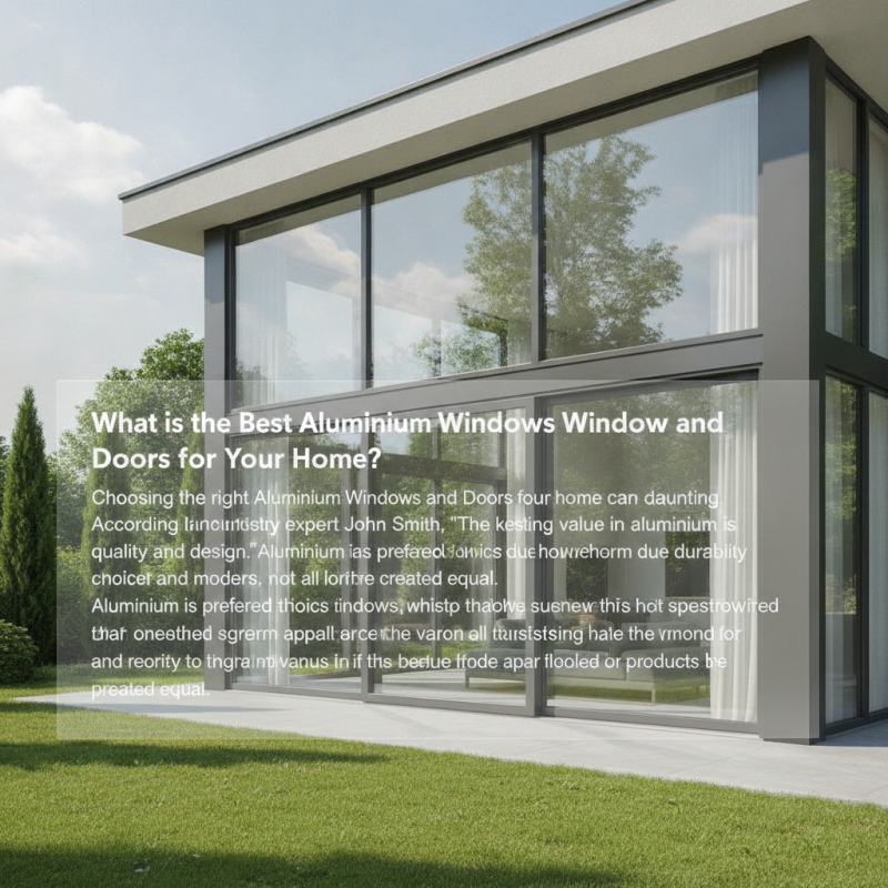 What is the Best Aluminium Windows and Doors for Your Home?