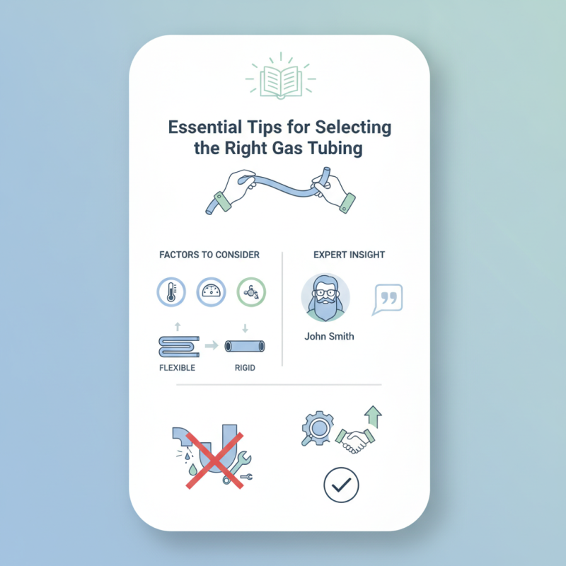 Essential Tips for Selecting the Right Gas Tubing for Your Needs?