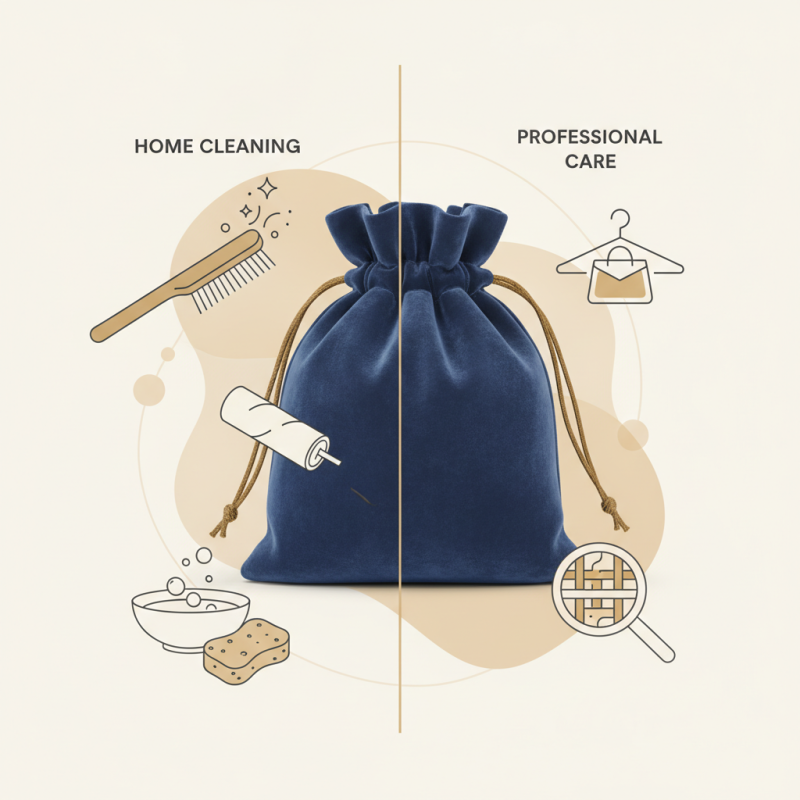 How to clean a velvet drawstring bag effectively?