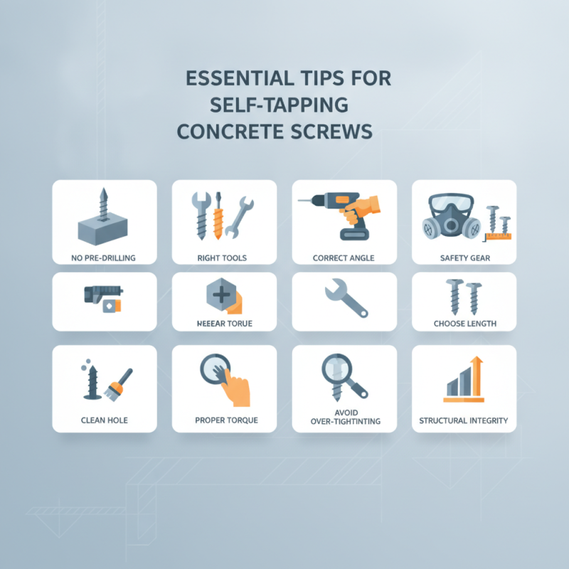 10 Essential Tips for Using Self Tapping Concrete Screws?