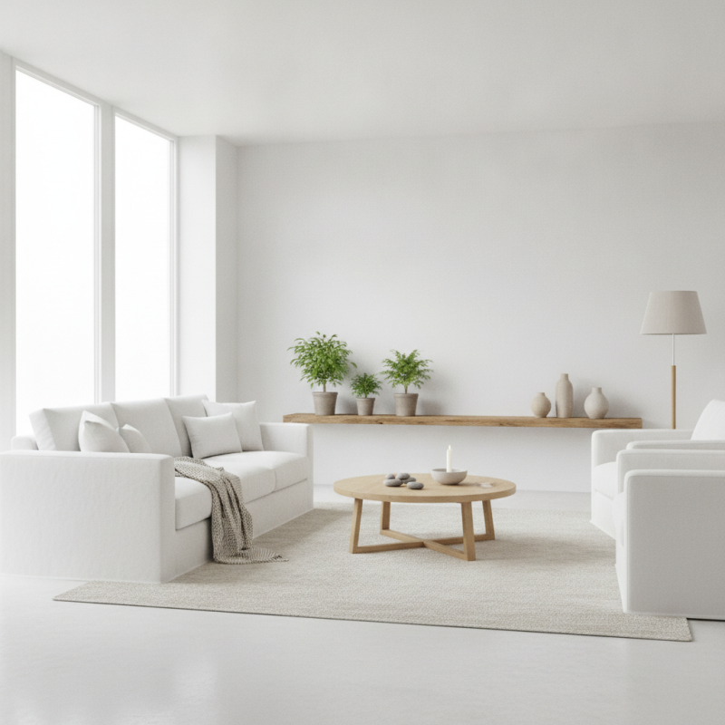 2026 Best Ways to Style a Minimalist Living Room with White Furniture?