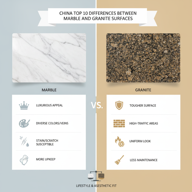 China Top 10 Differences Between Marble and Granite Surfaces?