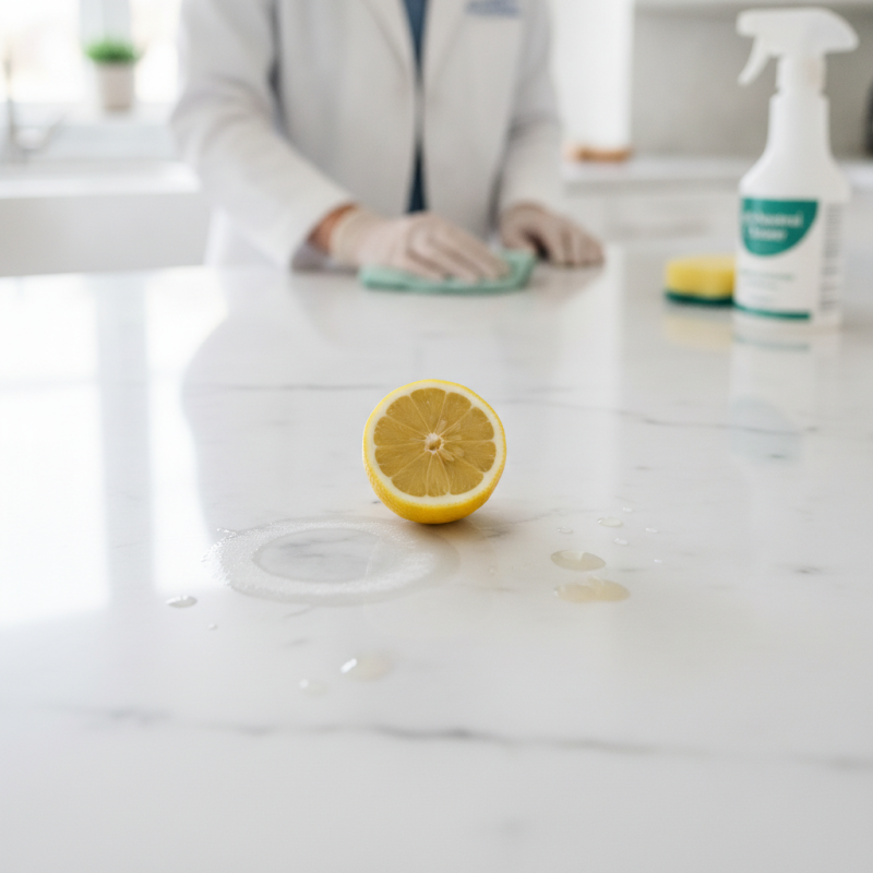 How to Keep Marble Safe from Lemon Juice and Acid Damage?