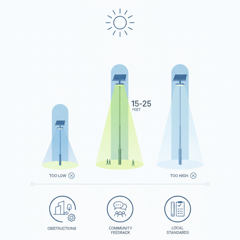 What is the best height for solar street light installation?