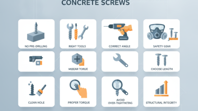 10 Essential Tips for Using Self Tapping Concrete Screws?